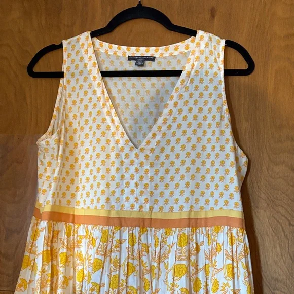 Chelsea and Theodore Sleeveless Tiered Mixed Print Maxi Dress - Picture 8 of 9